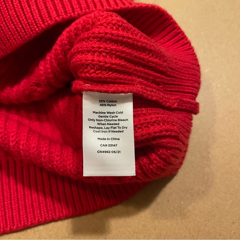 Talbots Red Cable Knit Sweater - Picture 7 of 7